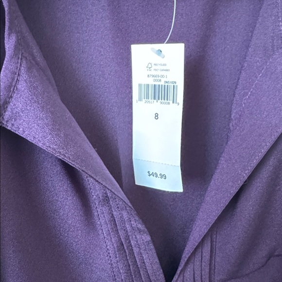 NWT Banana Republic Purple Sleeveless Blouse - Picture 4 of 4